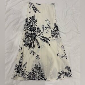 Floral Black and White Women's Leith Skirt